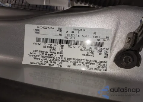 2014 Ford Focus Se from USA, damaged, VIN 1FADP3F2XEL114476